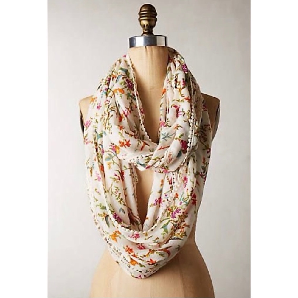 Anthropologie Blumen Infinity Scarf